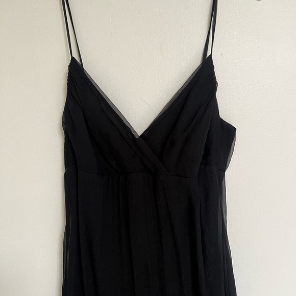 Betsey Johnson Vintage Black Spaghetti Strap Dress Handkerchief Hem 10 - Picture 1 of 11